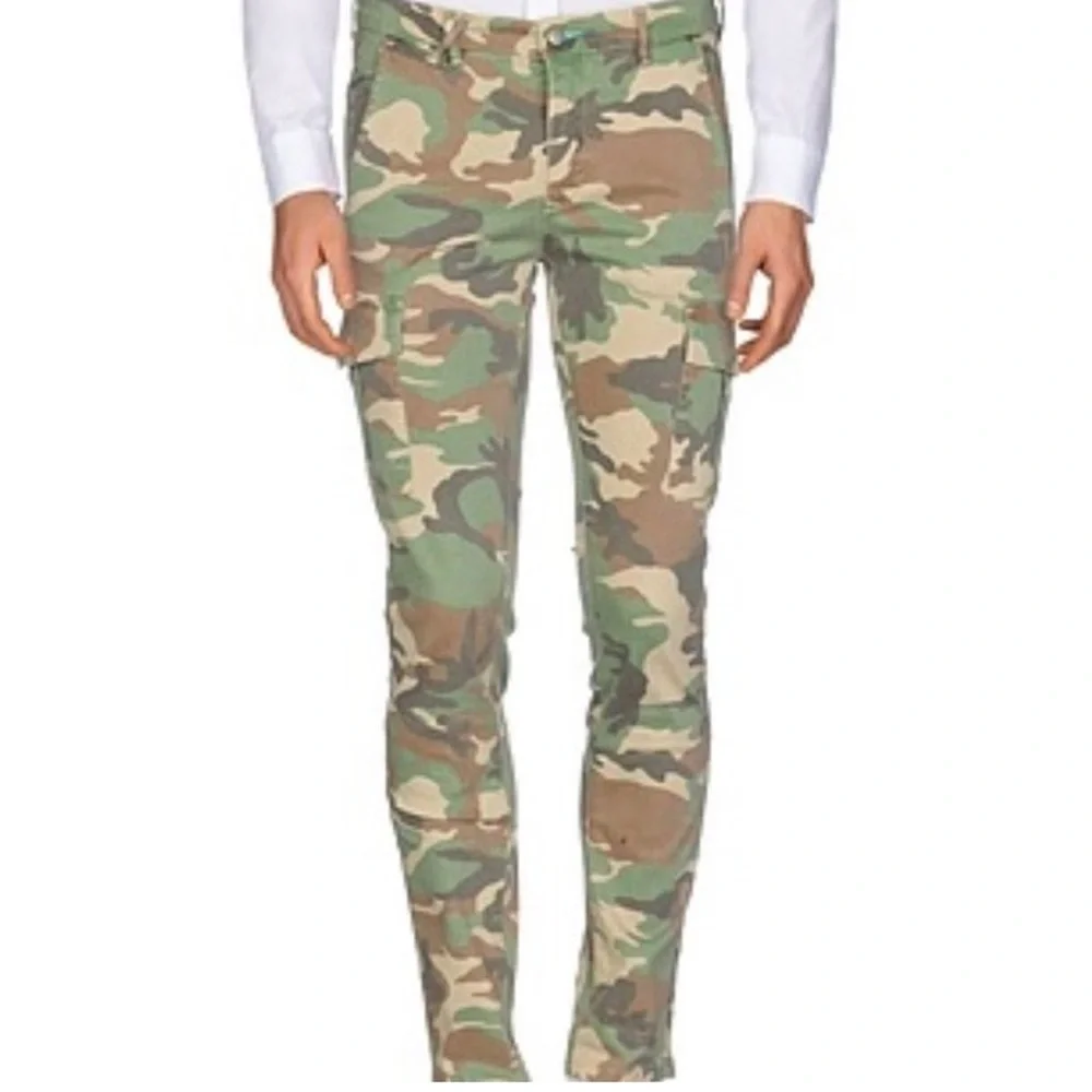 JColor Men Camouflage Cargo‎ Pants Size 31 Cotton Blend Slim Fit NWOT Streetwear